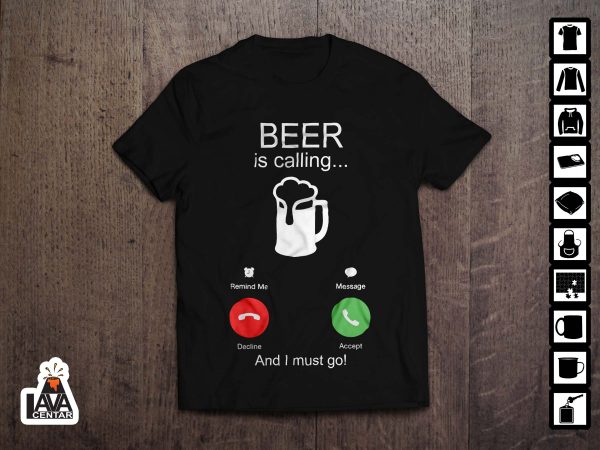 beer is calling majica crna