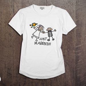 just married majica bijela