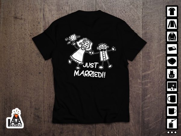 just married majica crna