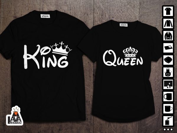 king and queen komplet majica