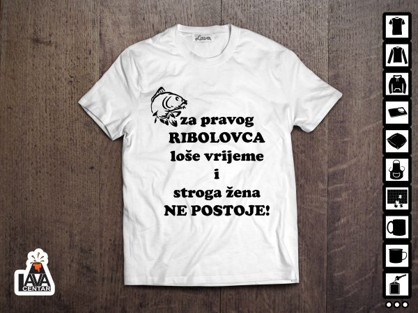 za pravog ribolovca majica