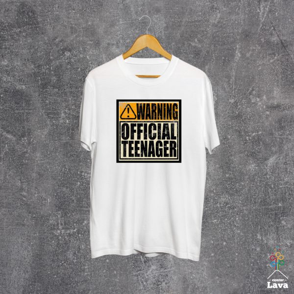 warning official teenager majica